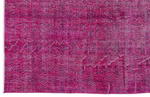 Fuchsia Over Dyed Vintage Rug 4'9'' x 8'11'' ft 146 x 273 cm