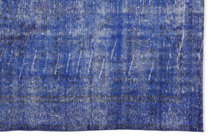 Blue Over Dyed Vintage Rug 5'3'' x 8'6'' ft 159 x 258 cm