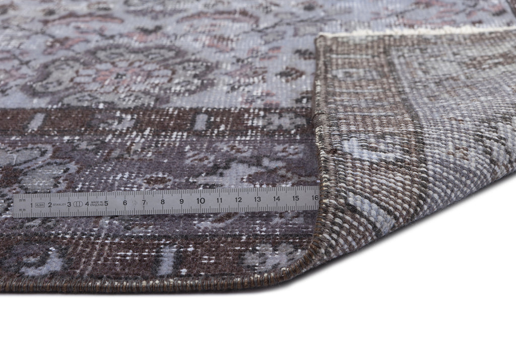 Blue Over Dyed Vintage Rug 5'8'' x 9'12'' ft 173 x 304 cm