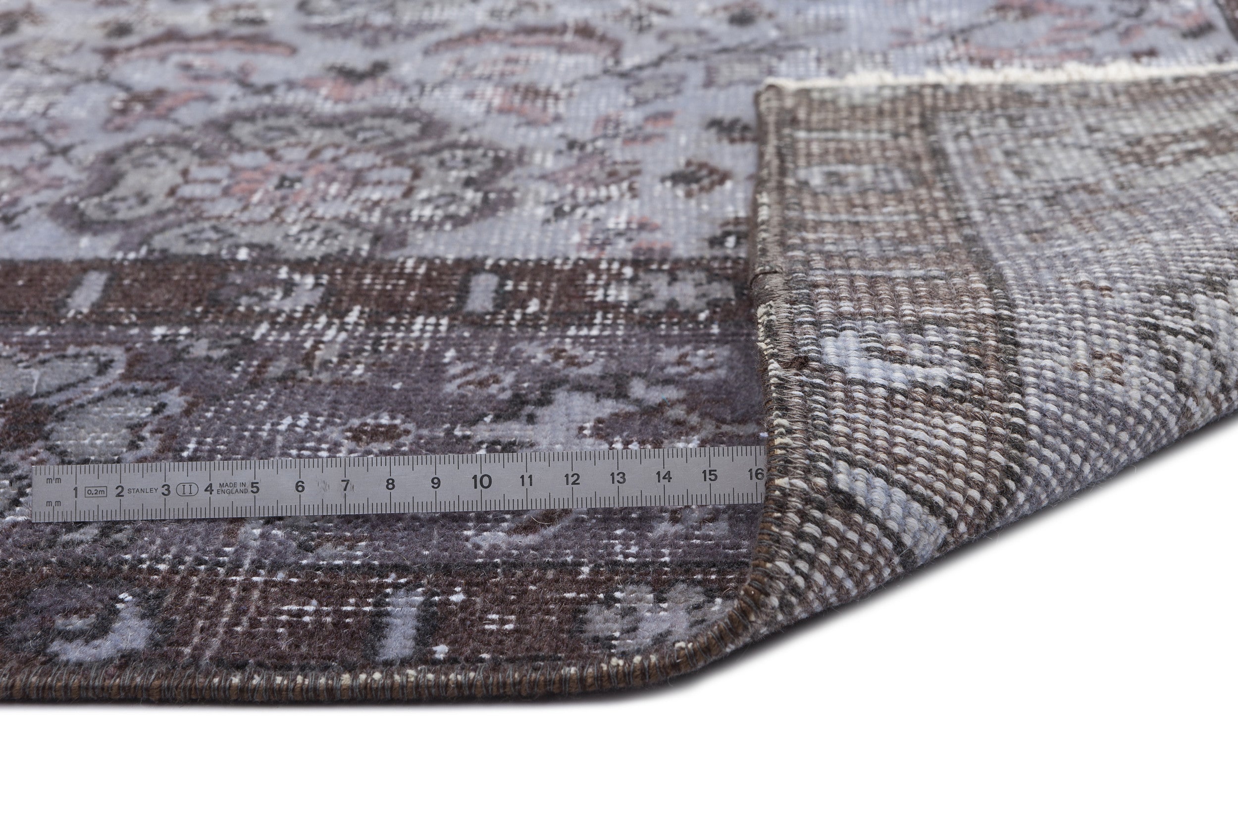 Blue Over Dyed Vintage Rug 5'8'' x 9'12'' ft 173 x 304 cm