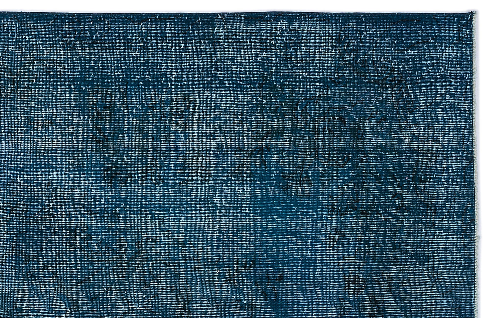 Turquoise  Over Dyed Vintage Rug 5'7'' x 9'1'' ft 169 x 276 cm