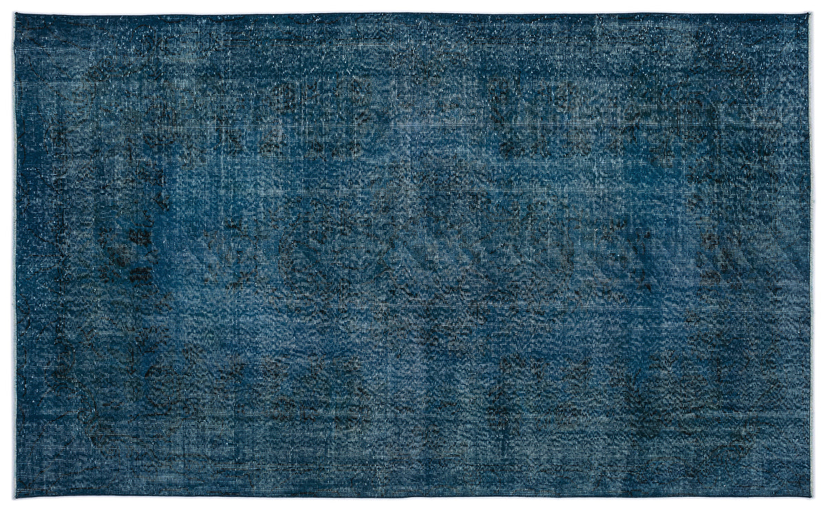 Turquoise  Over Dyed Vintage Rug 5&#39;7&#39;&#39; x 9&#39;1&#39;&#39; ft 169 x 276 cm
