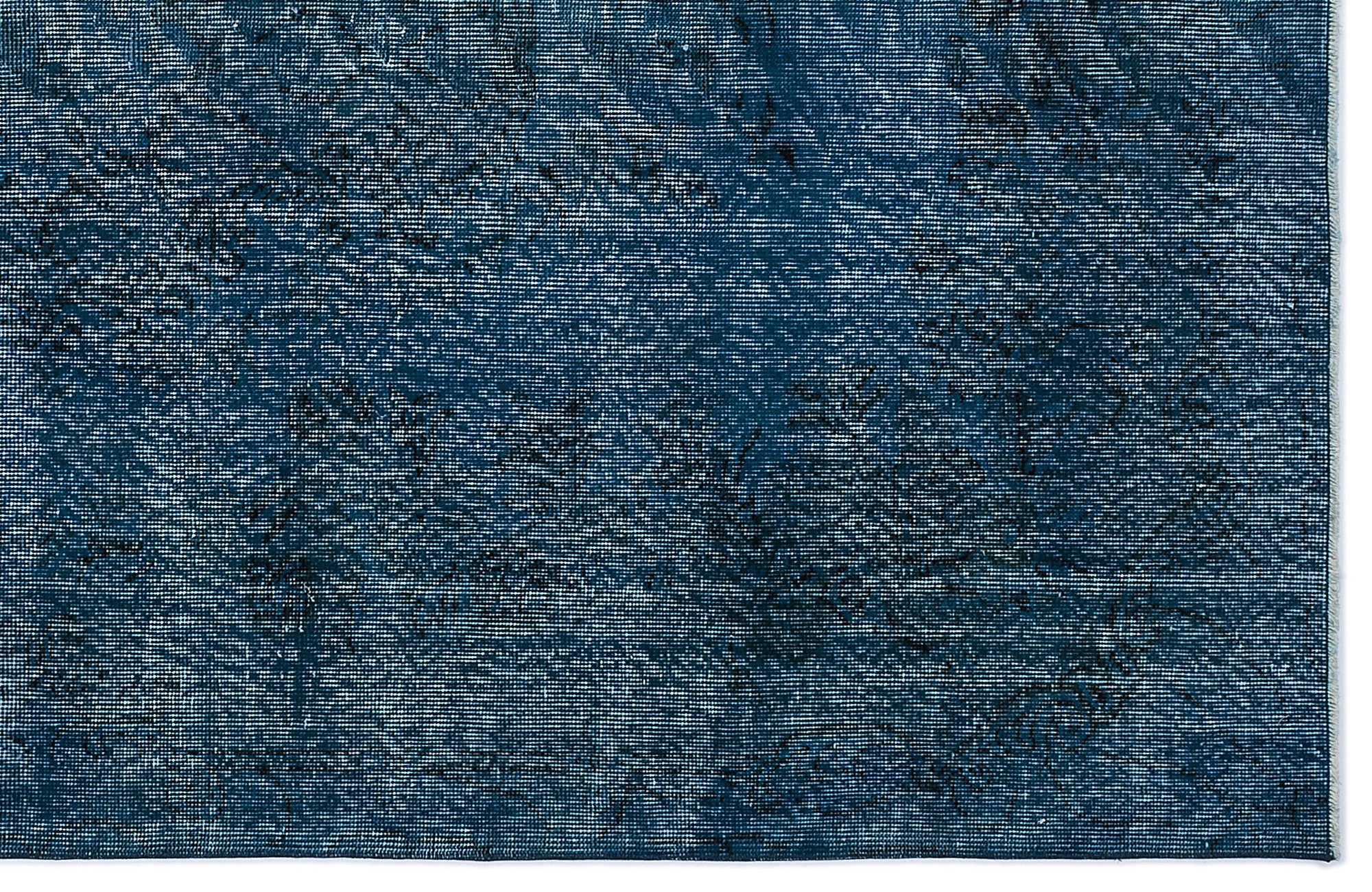 Turquoise  Over Dyed Vintage Rug 5'7'' x 9'1'' ft 169 x 276 cm