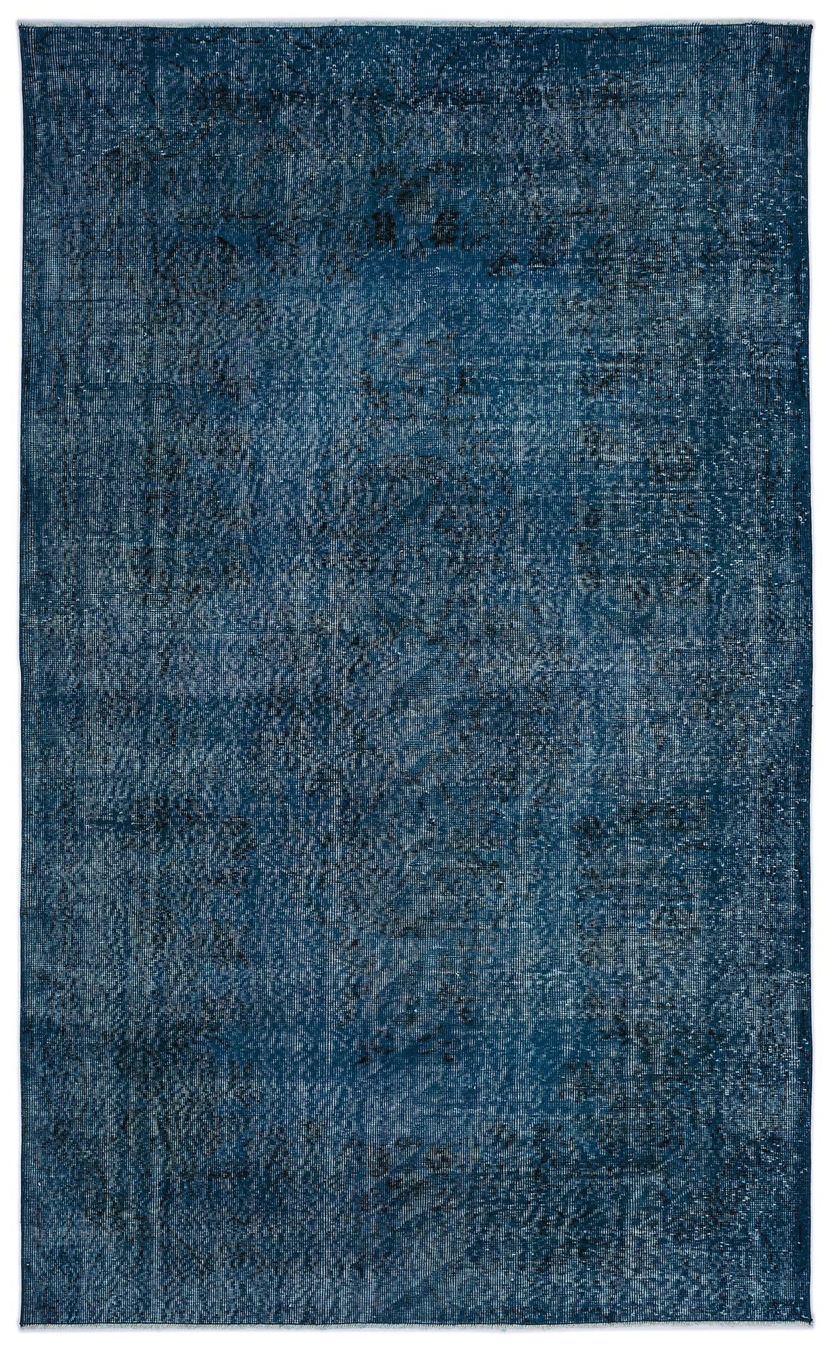 Turquoise  Over Dyed Vintage Rug 5&#39;7&#39;&#39; x 9&#39;1&#39;&#39; ft 169 x 276 cm