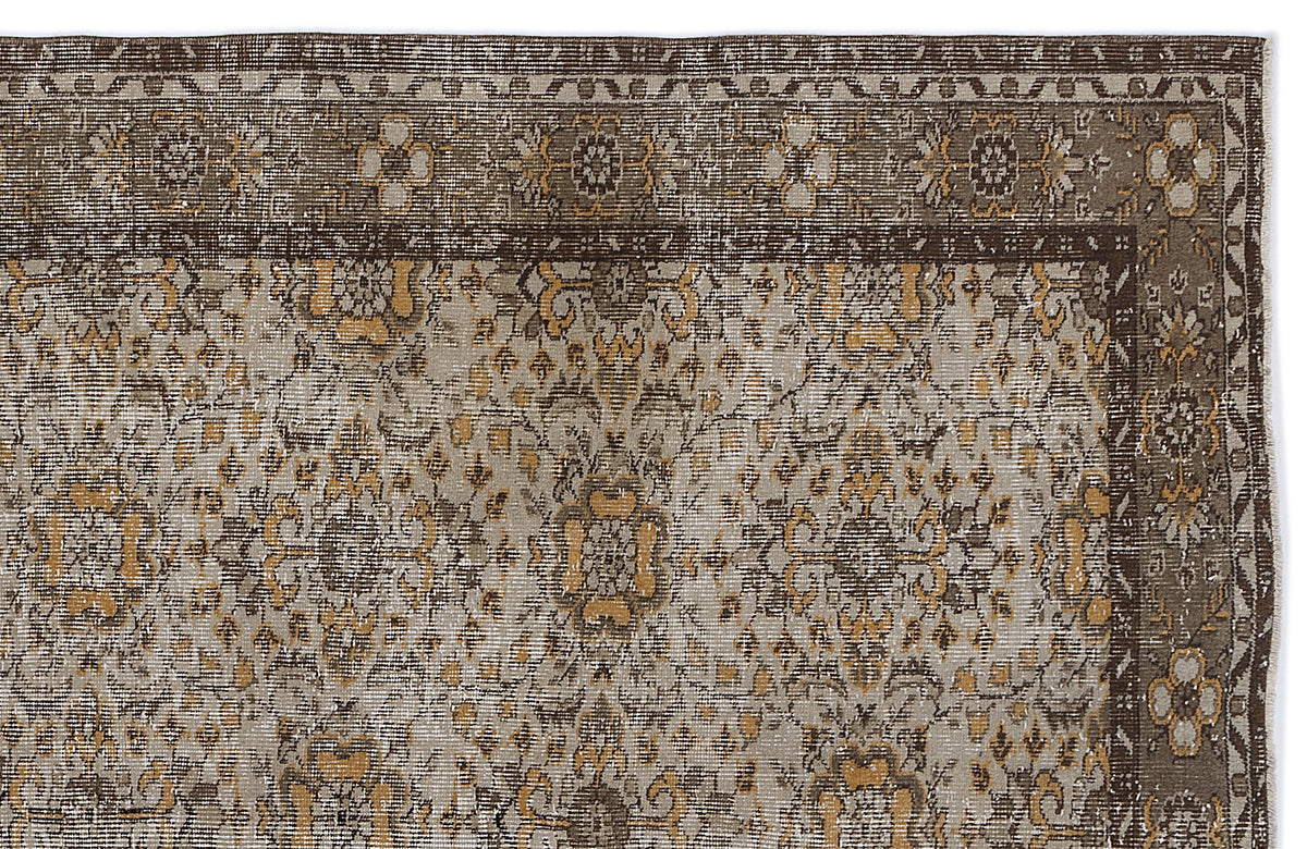 Naturel Over Dyed Vintage Rug 5&#39;9&#39;&#39; x 9&#39;1&#39;&#39; ft 175 x 278 cm