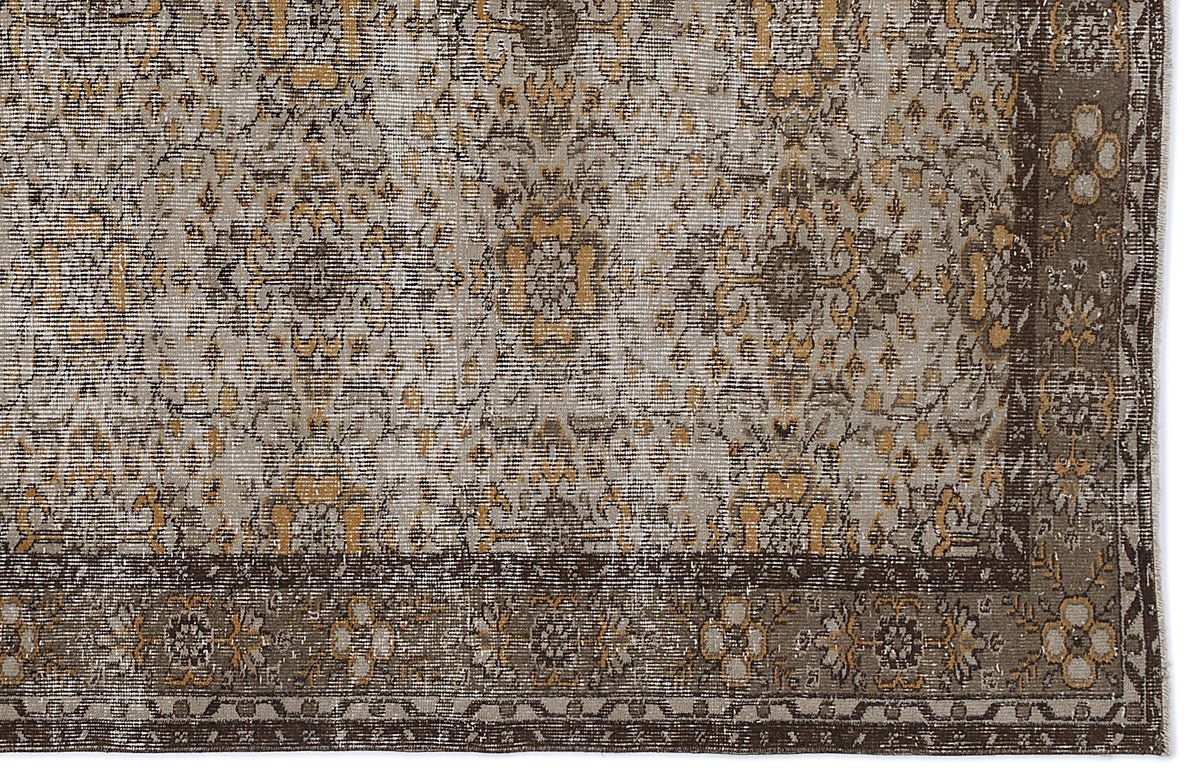 Naturel Over Dyed Vintage Rug 5&#39;9&#39;&#39; x 9&#39;1&#39;&#39; ft 175 x 278 cm