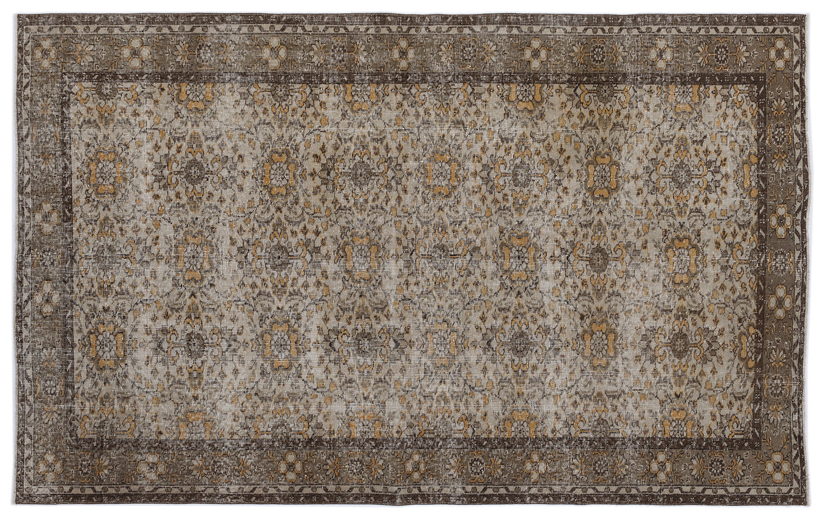 Naturel Over Dyed Vintage Rug 5&#39;9&#39;&#39; x 9&#39;1&#39;&#39; ft 175 x 278 cm