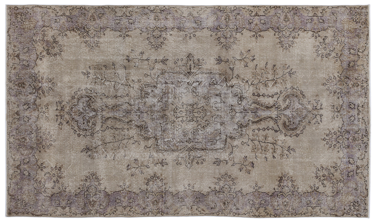 Beige Over Dyed Vintage Rug 5&#39;9&#39;&#39; x 9&#39;10&#39;&#39; ft 176 x 299 cm