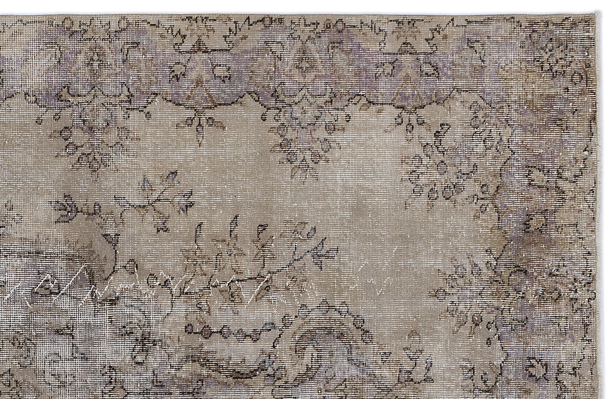 Beige Over Dyed Vintage Rug 5&#39;9&#39;&#39; x 9&#39;10&#39;&#39; ft 176 x 299 cm