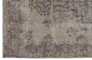 Beige Over Dyed Vintage Rug 5'9'' x 9'10'' ft 176 x 299 cm