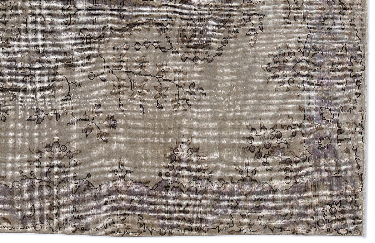 Beige Over Dyed Vintage Rug 5&#39;9&#39;&#39; x 9&#39;10&#39;&#39; ft 176 x 299 cm