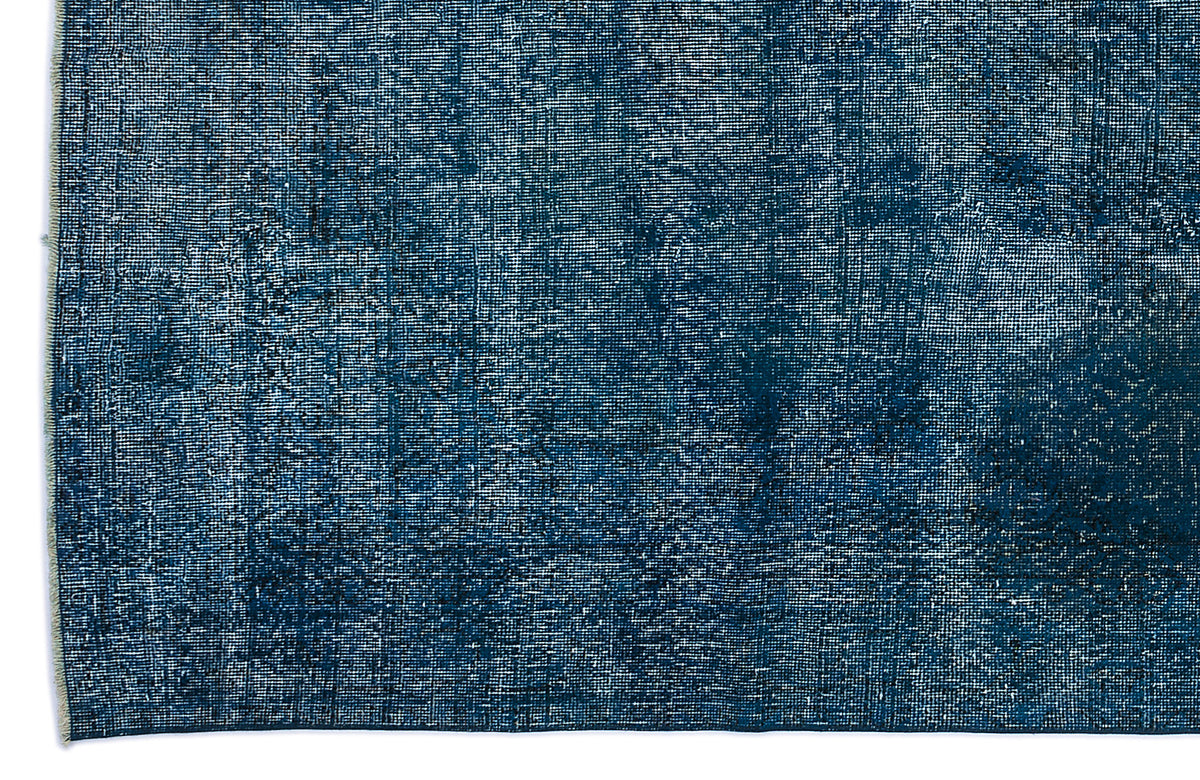 Turquoise  Over Dyed Vintage Rug 6&#39;4&#39;&#39; x 11&#39;1&#39;&#39; ft 193 x 337 cm