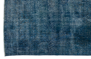 Turquoise  Over Dyed Vintage Rug 6'4'' x 11'1'' ft 193 x 337 cm