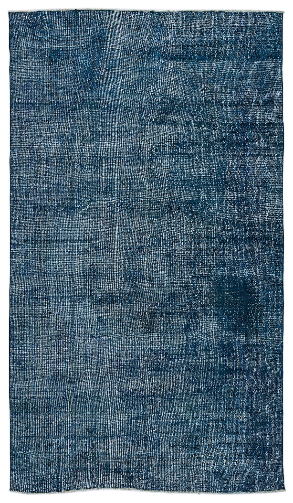 Turquoise  Over Dyed Vintage Rug 6&#39;4&#39;&#39; x 11&#39;1&#39;&#39; ft 193 x 337 cm