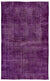 Fuchsia Over Dyed Vintage Rug 5'3'' x 8'8'' ft 161 x 265 cm