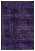 Purple Over Dyed Vintage Rug 6'9'' x 9'11'' ft 206 x 303 cm