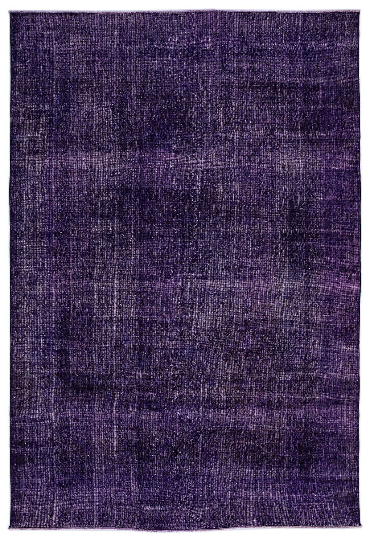 Purple Over Dyed Vintage Rug 6&#39;9&#39;&#39; x 9&#39;11&#39;&#39; ft 206 x 303 cm