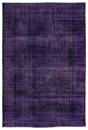 Purple Over Dyed Vintage Rug 6'9'' x 9'11'' ft 206 x 303 cm