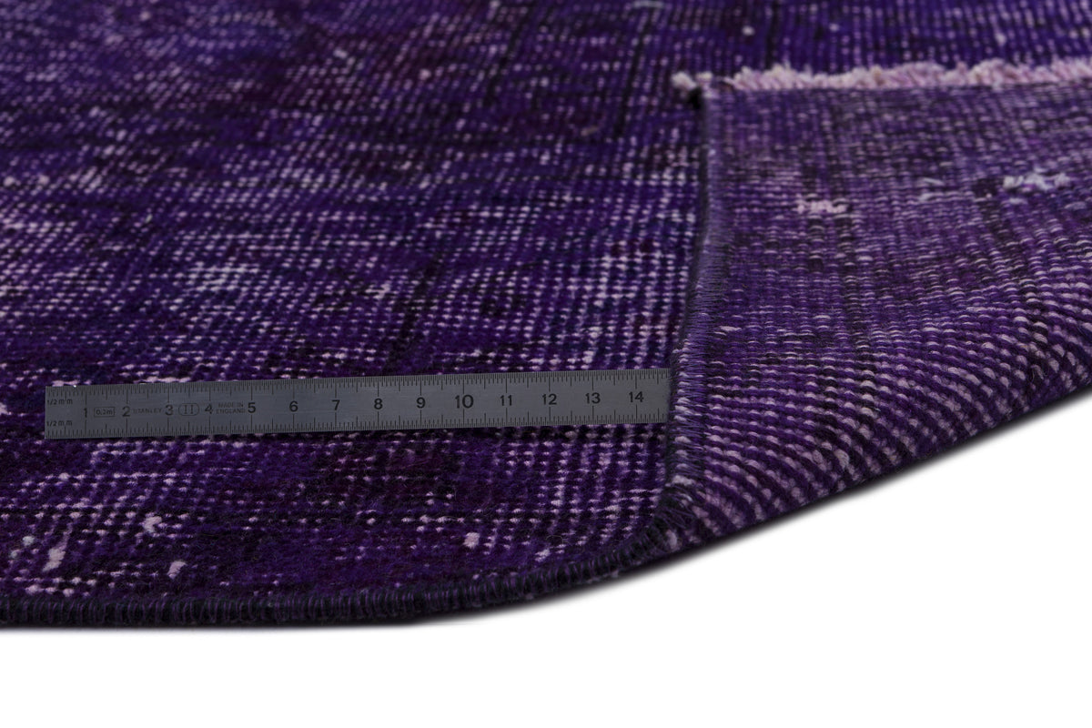Purple Over Dyed Vintage Rug 6&#39;9&#39;&#39; x 9&#39;11&#39;&#39; ft 206 x 303 cm