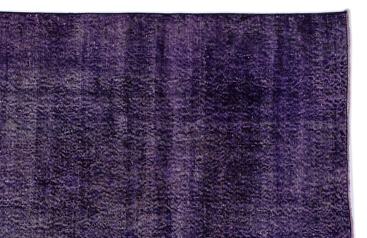 Purple Over Dyed Vintage Rug 6&#39;9&#39;&#39; x 9&#39;11&#39;&#39; ft 206 x 303 cm