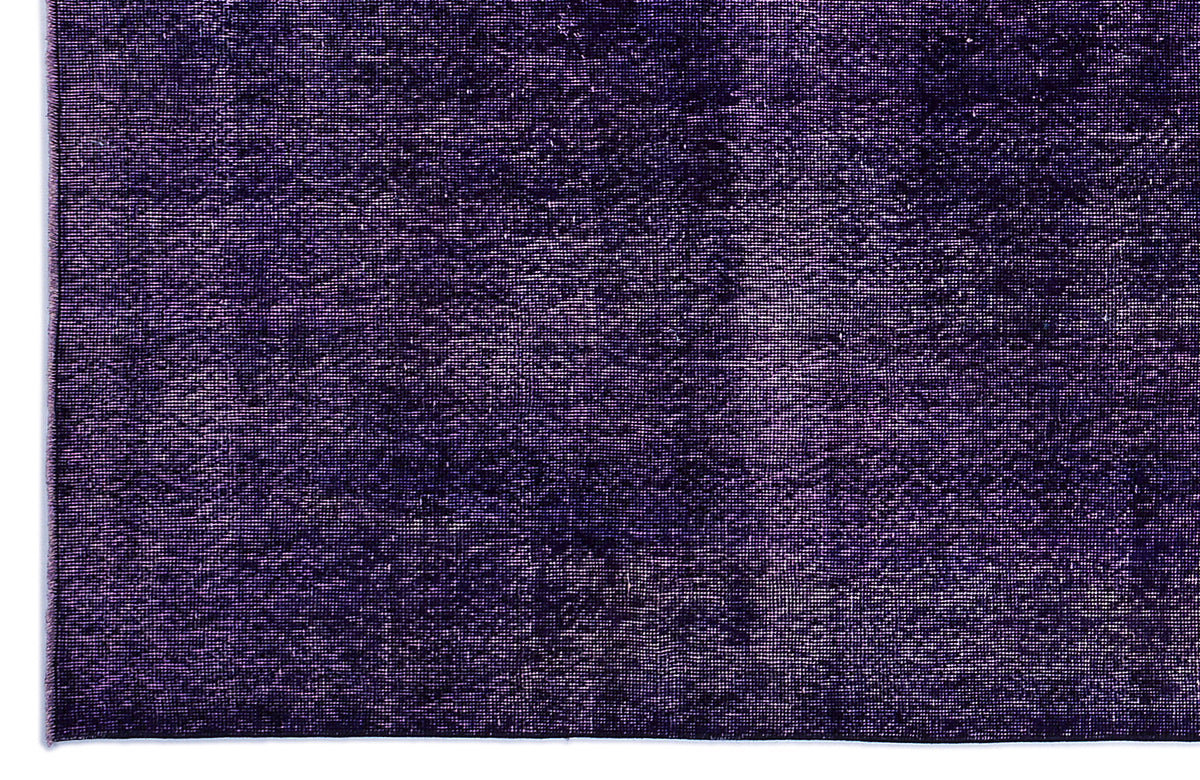 Purple Over Dyed Vintage Rug 6&#39;9&#39;&#39; x 9&#39;11&#39;&#39; ft 206 x 303 cm