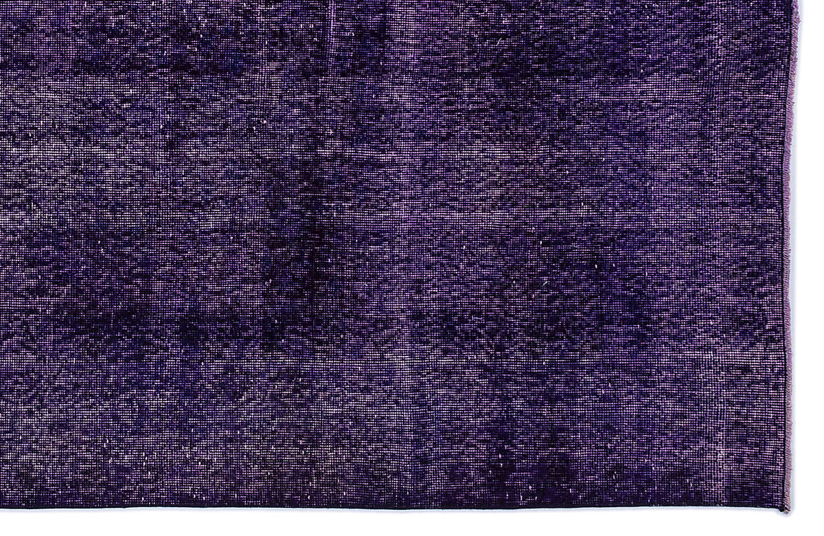 Purple Over Dyed Vintage Rug 6&#39;9&#39;&#39; x 9&#39;11&#39;&#39; ft 206 x 303 cm