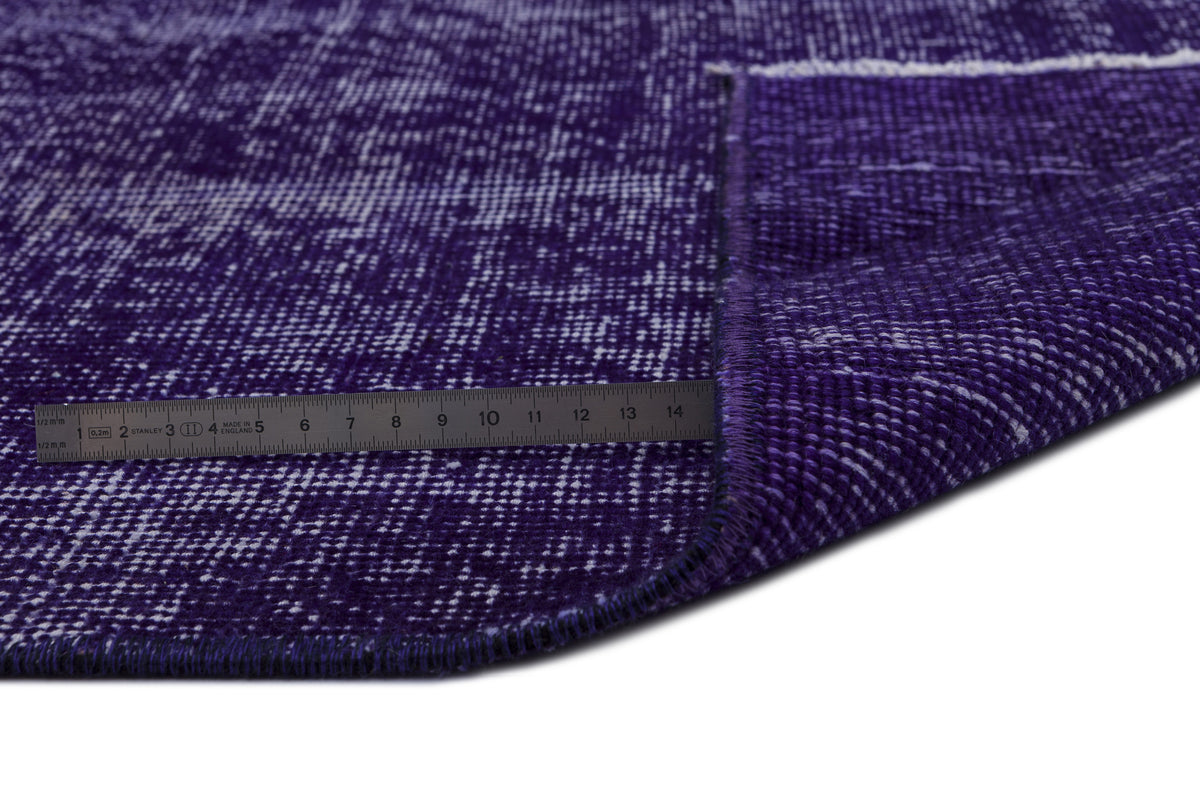 Purple Over Dyed Vintage Rug 6&#39;7&#39;&#39; x 9&#39;3&#39;&#39; ft 200 x 283 cm