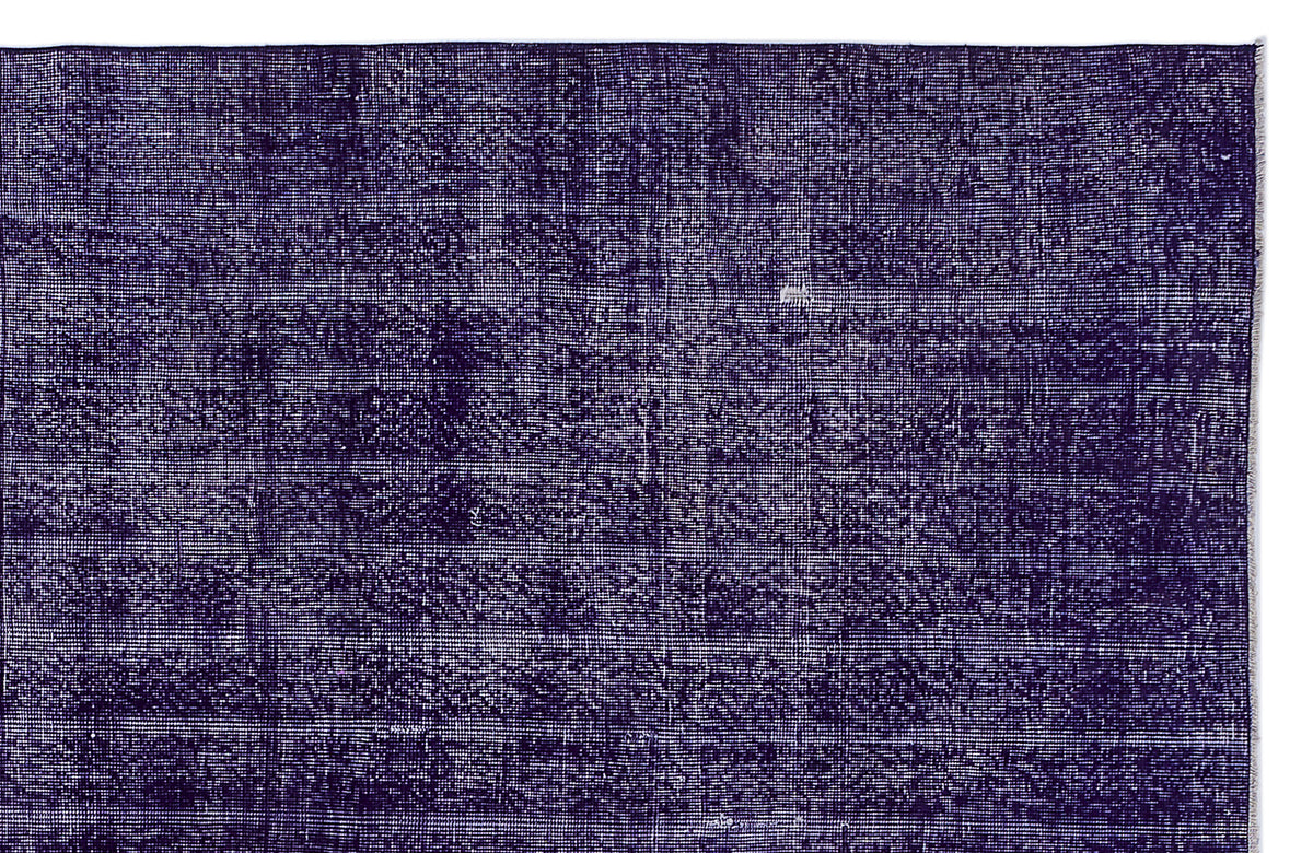 Purple Over Dyed Vintage Rug 6&#39;7&#39;&#39; x 9&#39;3&#39;&#39; ft 200 x 283 cm
