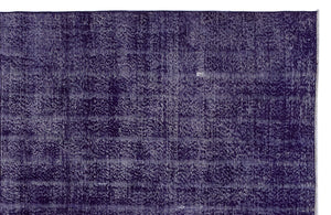 Purple Over Dyed Vintage Rug 6'7'' x 9'3'' ft 200 x 283 cm