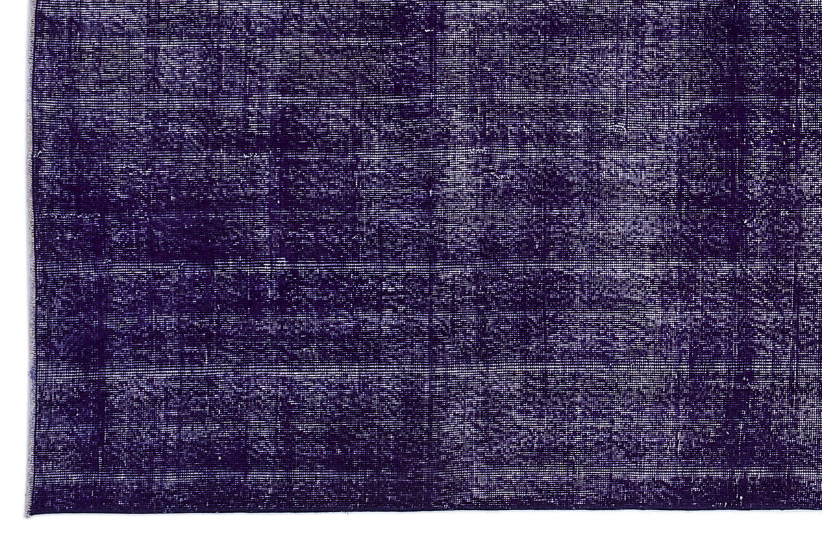 Purple Over Dyed Vintage Rug 6&#39;7&#39;&#39; x 9&#39;3&#39;&#39; ft 200 x 283 cm