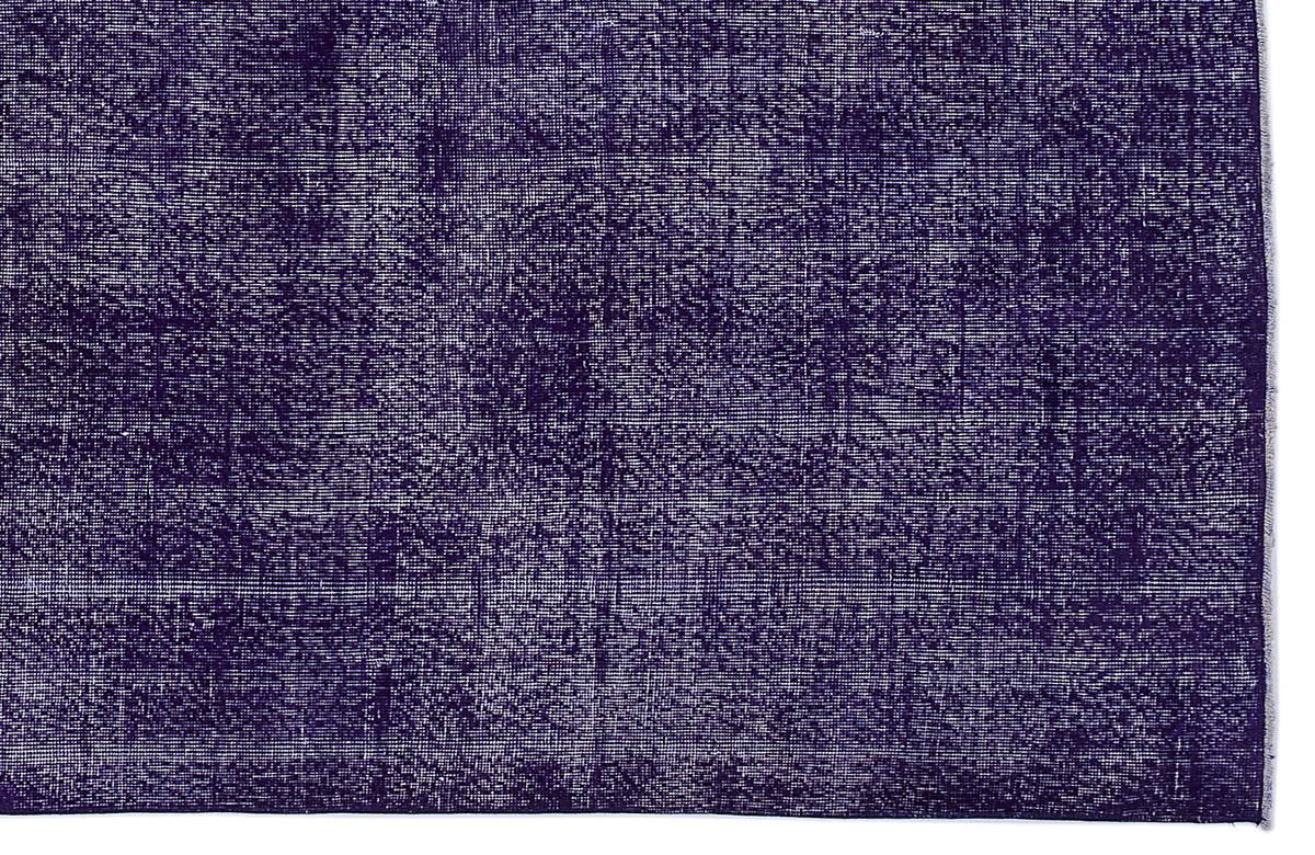 Purple Over Dyed Vintage Rug 6&#39;7&#39;&#39; x 9&#39;3&#39;&#39; ft 200 x 283 cm