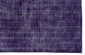 Purple Over Dyed Vintage Rug 6'7'' x 9'3'' ft 200 x 283 cm