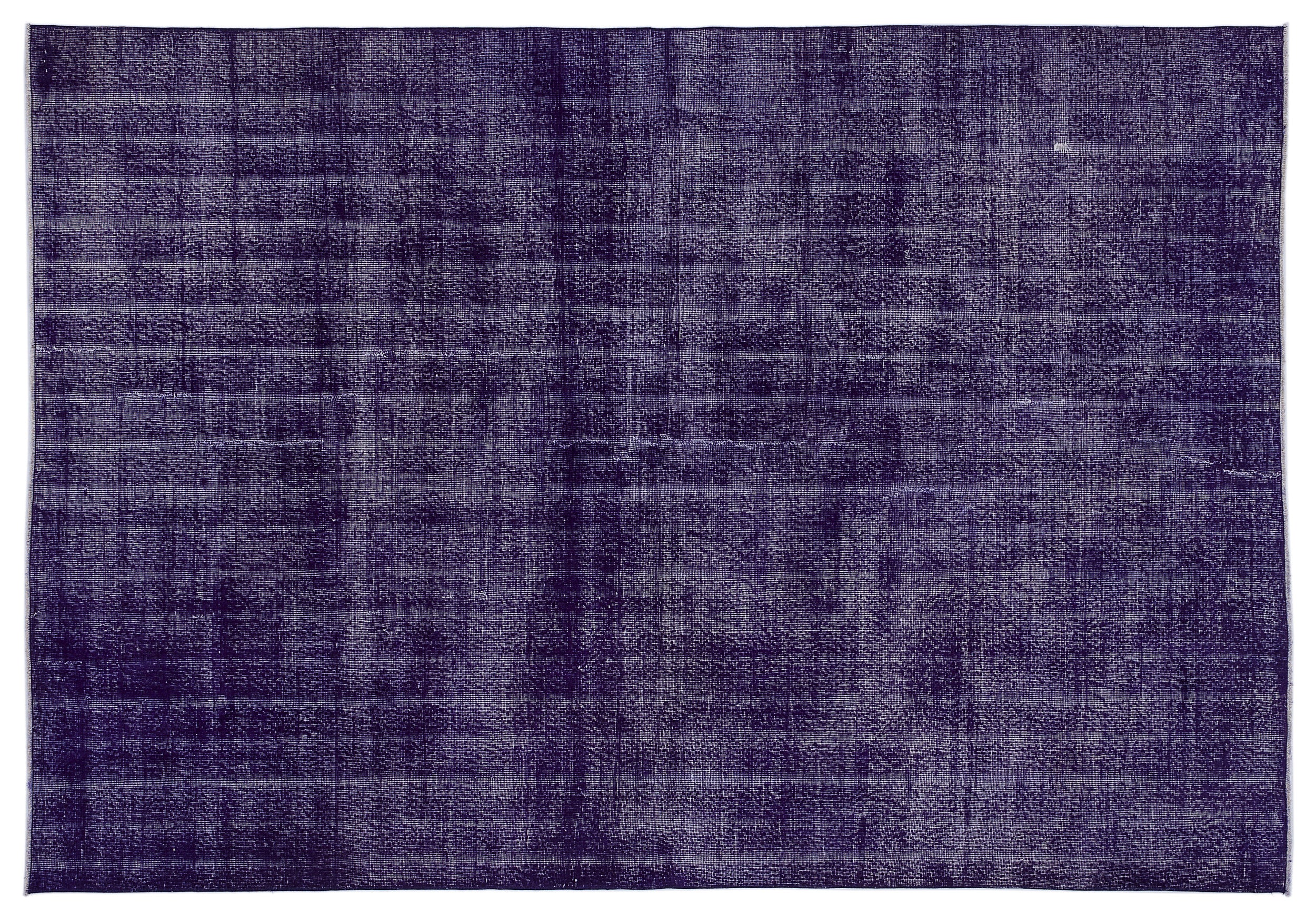 Purple Over Dyed Vintage Rug 6'7'' x 9'3'' ft 200 x 283 cm