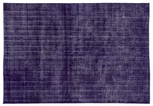Purple Over Dyed Vintage Rug 6'7'' x 9'3'' ft 200 x 283 cm