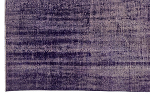 Purple Over Dyed Vintage Rug 7'10'' x 12'4'' ft 240 x 376 cm