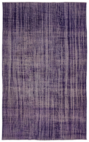 Purple Over Dyed Vintage Rug 7'10'' x 12'4'' ft 240 x 376 cm