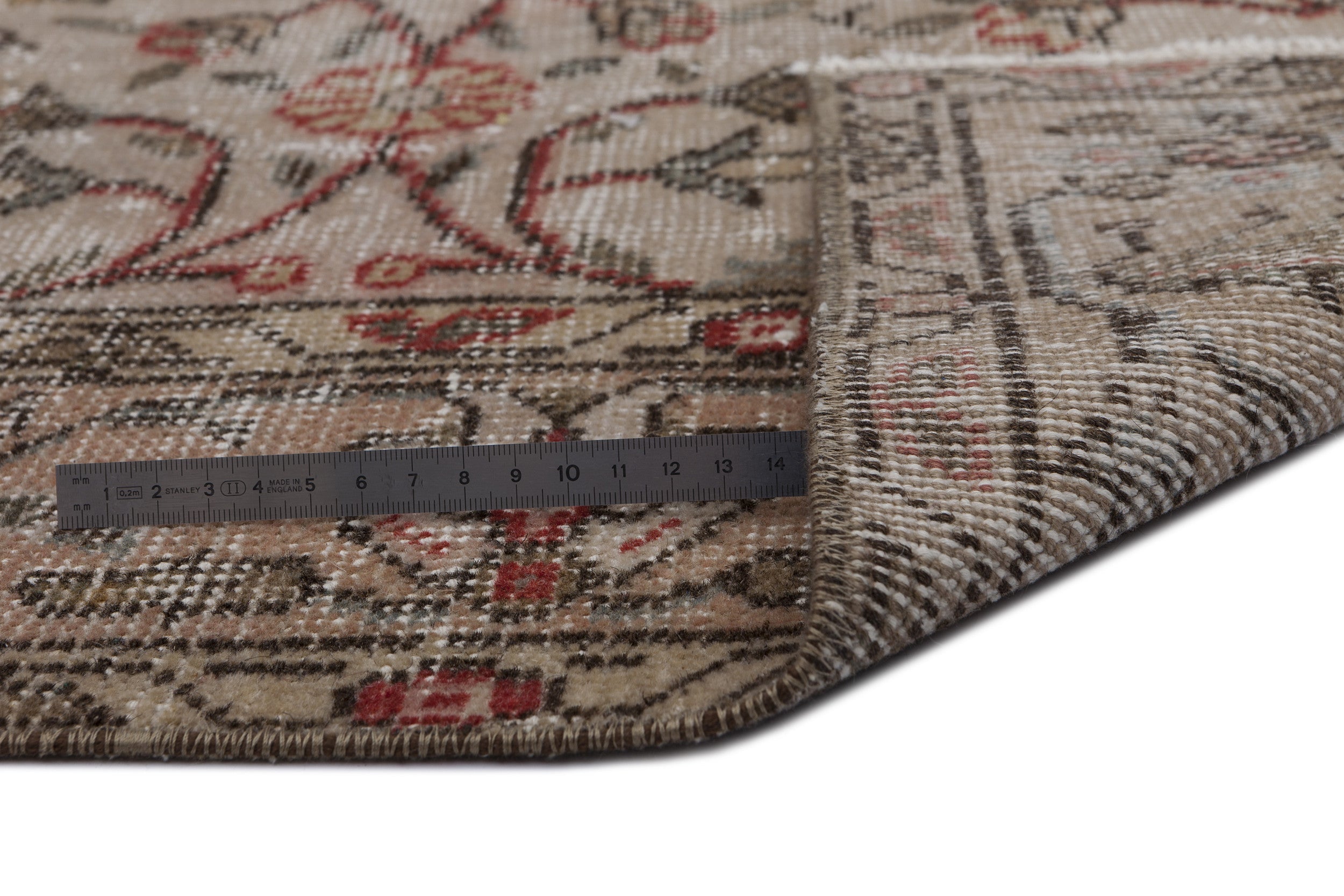 Naturel Over Dyed Vintage Rug 5'5'' x 9'5'' ft 165 x 286 cm