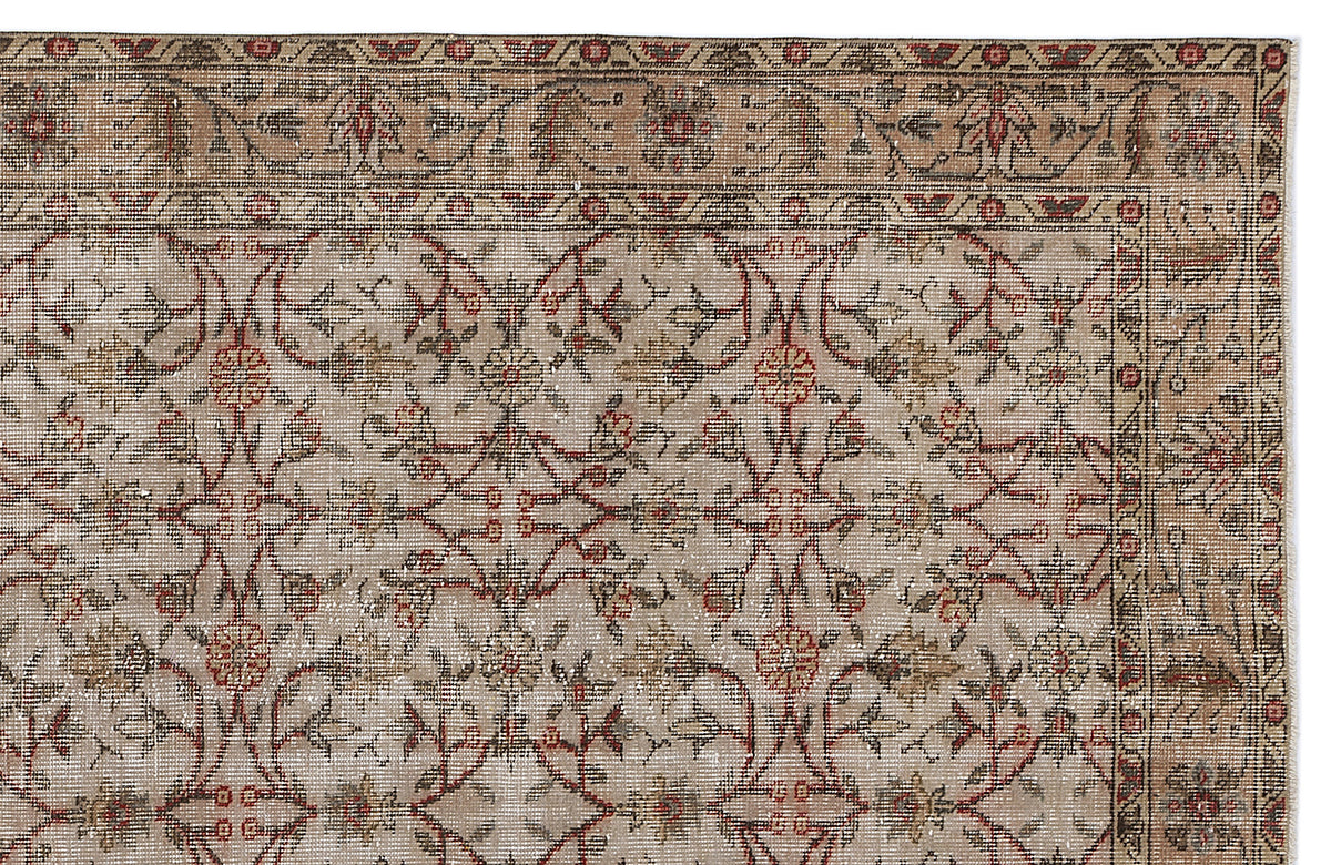 Naturel Over Dyed Vintage Rug 5&#39;5&#39;&#39; x 9&#39;5&#39;&#39; ft 165 x 286 cm