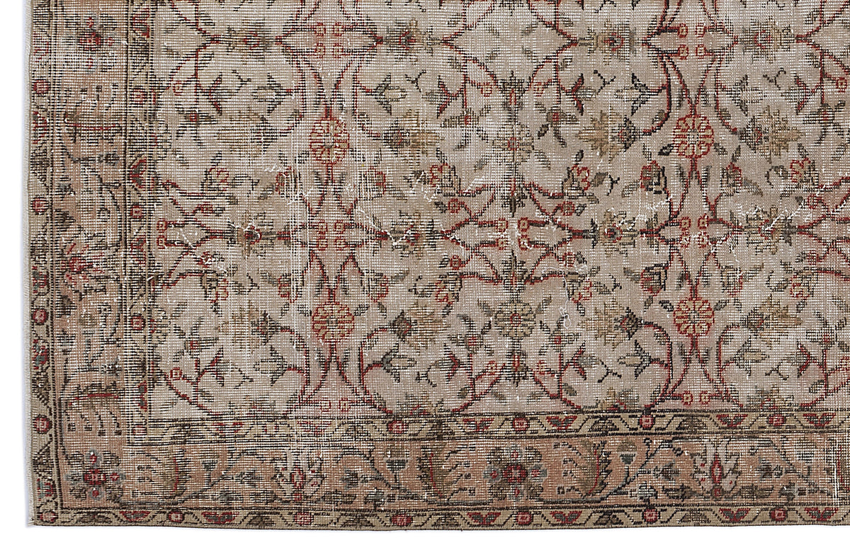 Naturel Over Dyed Vintage Rug 5&#39;5&#39;&#39; x 9&#39;5&#39;&#39; ft 165 x 286 cm