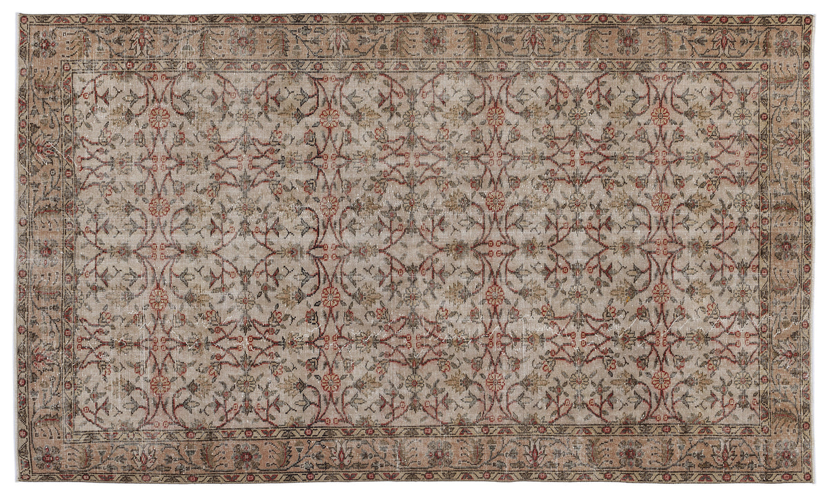 Naturel Over Dyed Vintage Rug 5&#39;5&#39;&#39; x 9&#39;5&#39;&#39; ft 165 x 286 cm