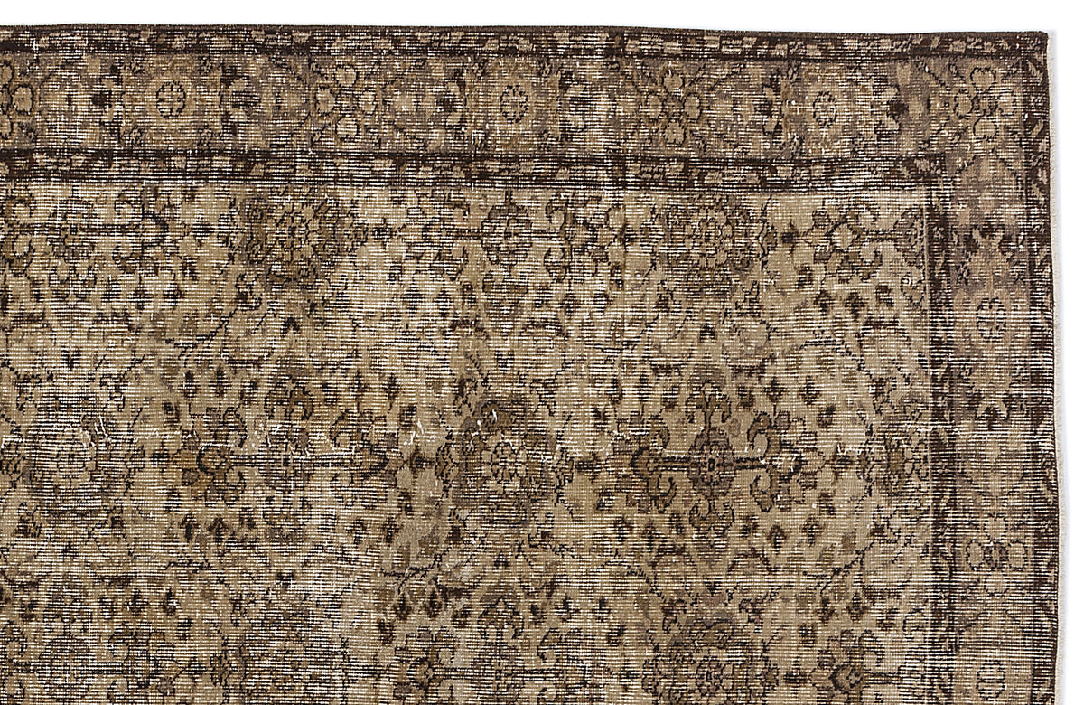 Naturel Over Dyed Vintage Rug 5&#39;5&#39;&#39; x 8&#39;11&#39;&#39; ft 164 x 273 cm