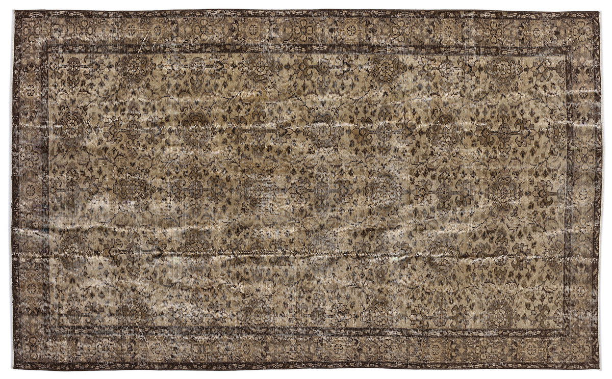 Naturel Over Dyed Vintage Rug 5&#39;5&#39;&#39; x 8&#39;11&#39;&#39; ft 164 x 273 cm