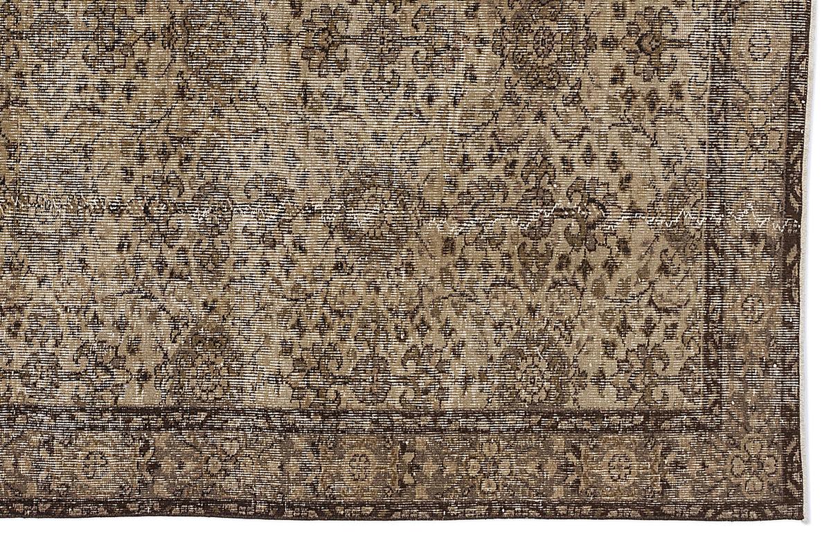 Naturel Over Dyed Vintage Rug 5&#39;5&#39;&#39; x 8&#39;11&#39;&#39; ft 164 x 273 cm