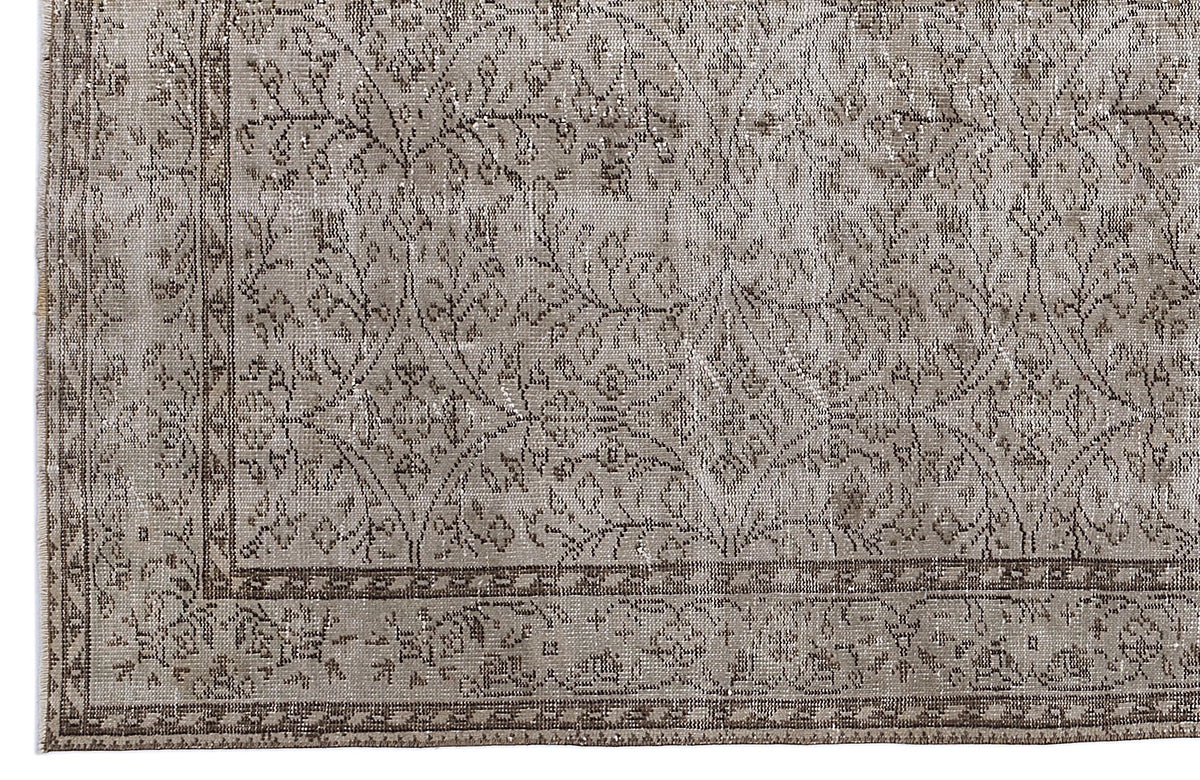 Beige Over Dyed Vintage Rug 5&#39;10&#39;&#39; x 9&#39;2&#39;&#39; ft 177 x 280 cm