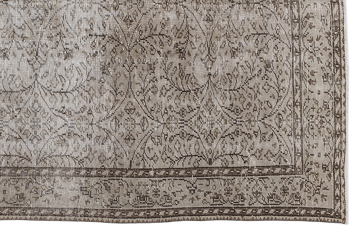 Beige Over Dyed Vintage Rug 5&#39;10&#39;&#39; x 9&#39;2&#39;&#39; ft 177 x 280 cm