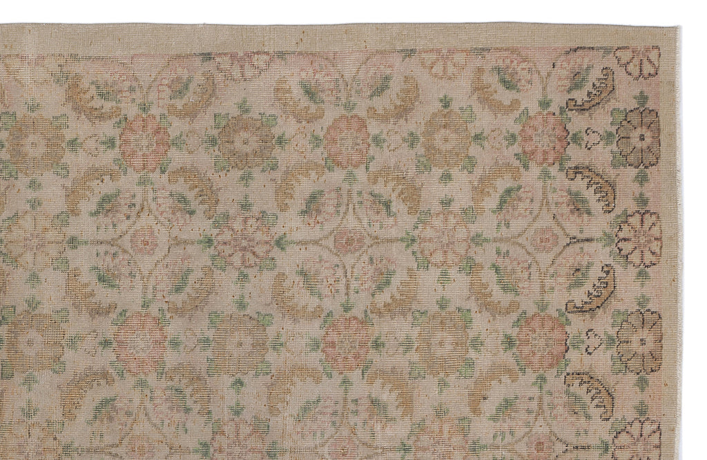 Naturel Over Dyed Vintage Rug 5'7'' x 9'8'' ft 169 x 295 cm