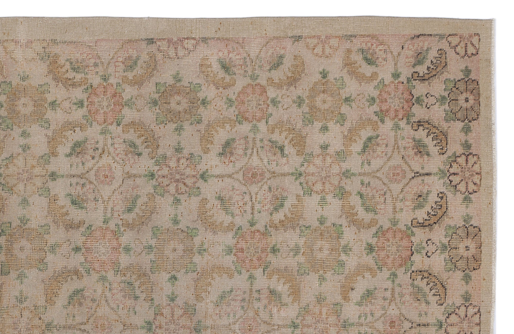 Naturel Over Dyed Vintage Rug 5'7'' x 9'8'' ft 169 x 295 cm