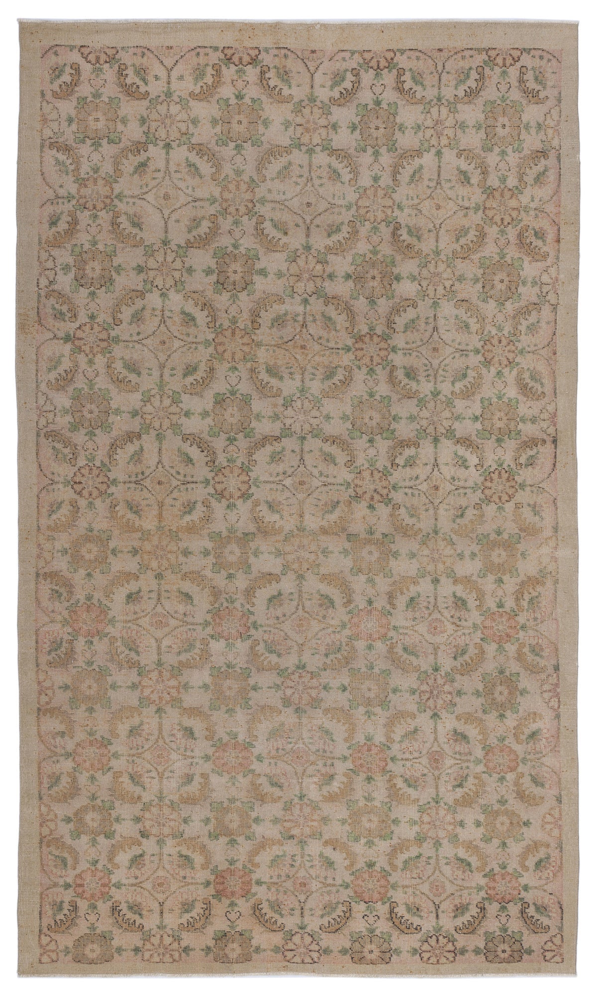 Naturel Over Dyed Vintage Rug 5&#39;7&#39;&#39; x 9&#39;8&#39;&#39; ft 169 x 295 cm