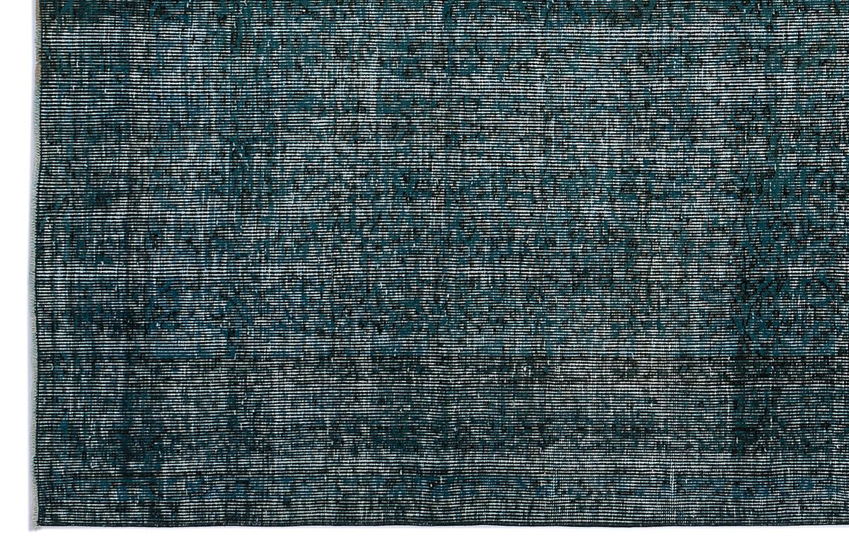 Turquoise  Over Dyed Vintage Rug 5&#39;10&#39;&#39; x 9&#39;1&#39;&#39; ft 177 x 276 cm