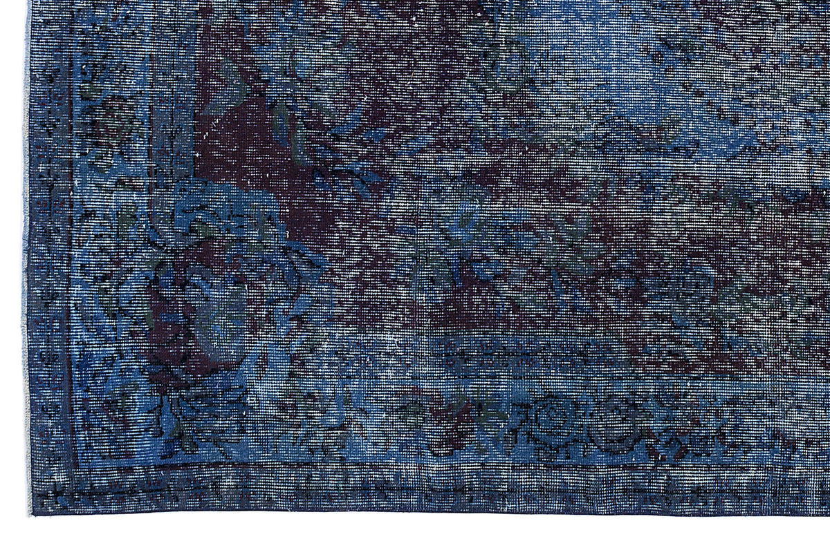 Turquoise  Over Dyed Vintage Rug 5&#39;11&#39;&#39; x 9&#39;5&#39;&#39; ft 181 x 288 cm